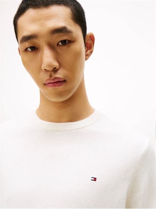 pima org ctn cashmere crew neck TOMMY HILFIGER | MW0MW28046Z00